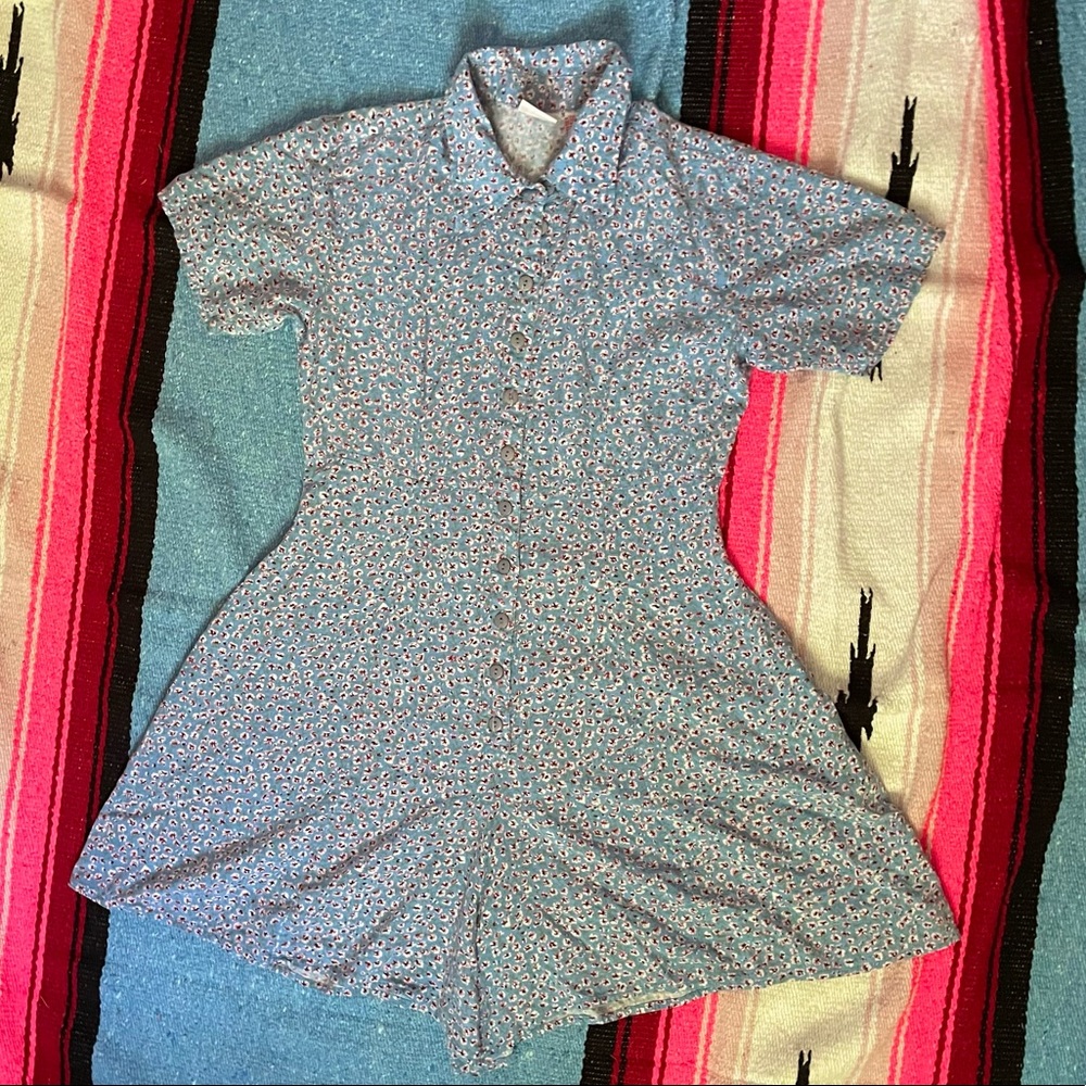 Vintage 90’s No Boundaries Baby Blue Floral Romper